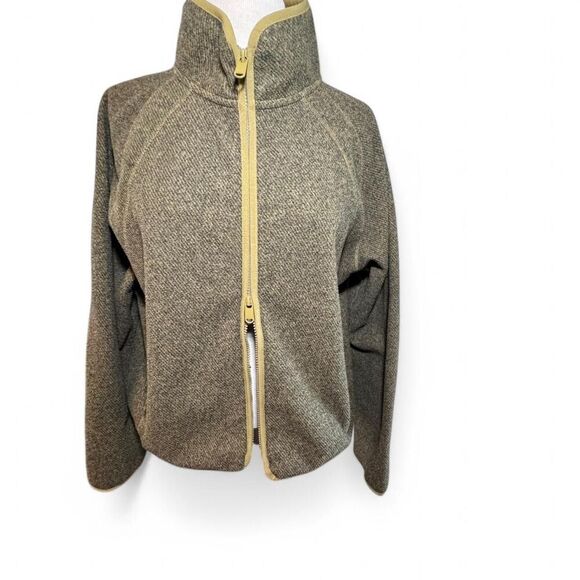 Athleta Women's Green Stroll Fleece Full zip Stand up Collar Jacket Size XL - Picture 4 of 8